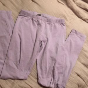 Girls Purple Leggings - Size L (10-12)
